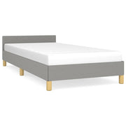 Letto singolo | Letto per adulti | Giroletto senza Materasso Grigio Chiaro 90x190 cm Tessuto