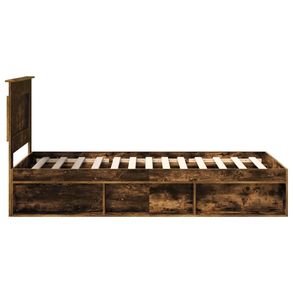 Struttura del letto Rovere fumé 90 x 190 cm Pino massello 3410132
