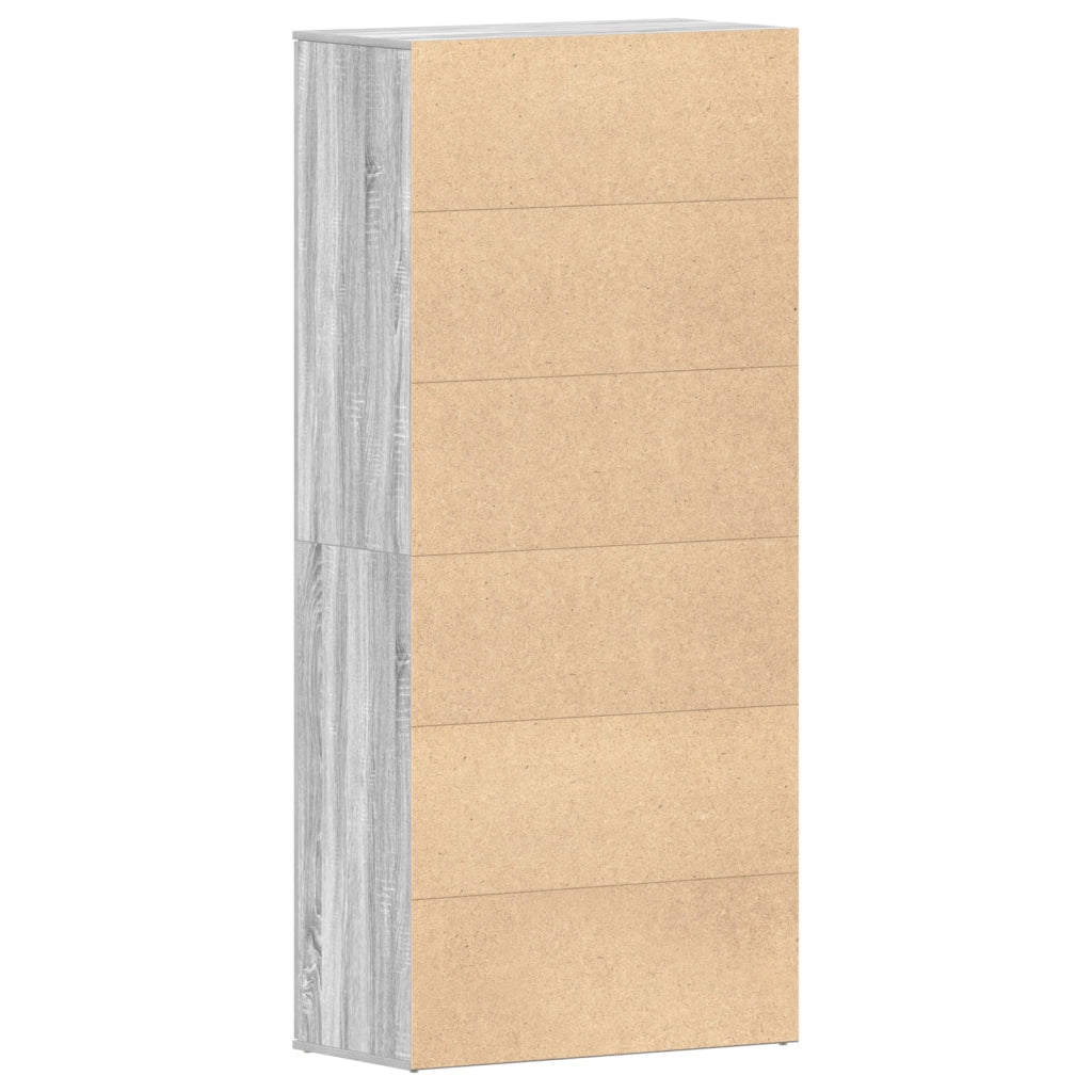 Armadio per Scarpe Grigio Sonoma 80x39x180 cm Legno ingegnerizzato