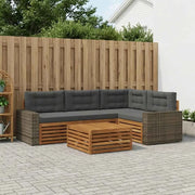 Set di divani da esterno 5 pcs Naturale e Antracite