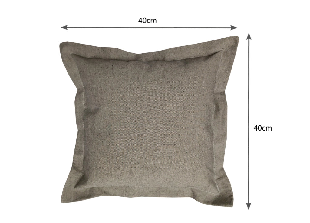 Federa Per Cuscino Arredo Casa Chiusura Zip Fodera Tinto Filo Tinta Unita SV - 40x40 - Antracite