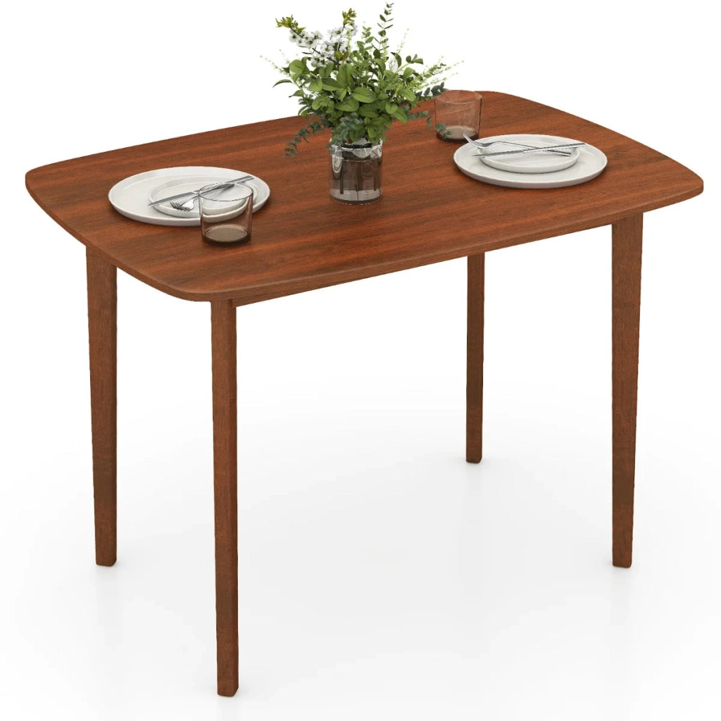 Tavolo da pranzo rettangolare 110 x 78 x 77 cm stabile e versatile stile classico MDF noce 20_0018025