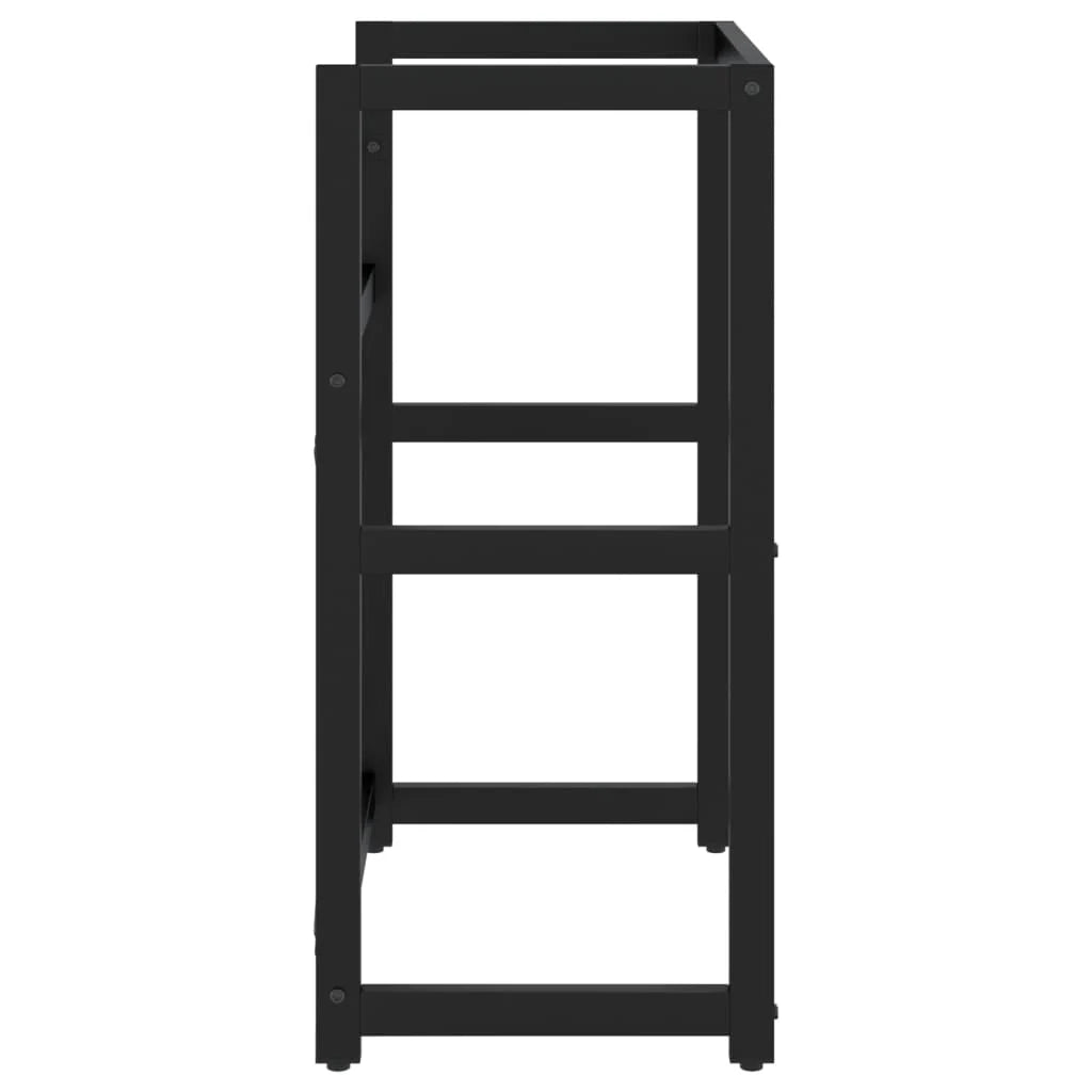 Telaio per lavabo da bagno 59 x 38 x 83 cm ferro nero 02_0006764