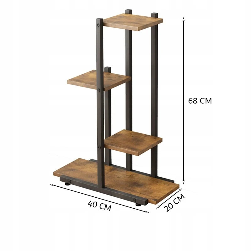 Fioriera Alta Marrone 40x20x68 cm Ideale per Giardino