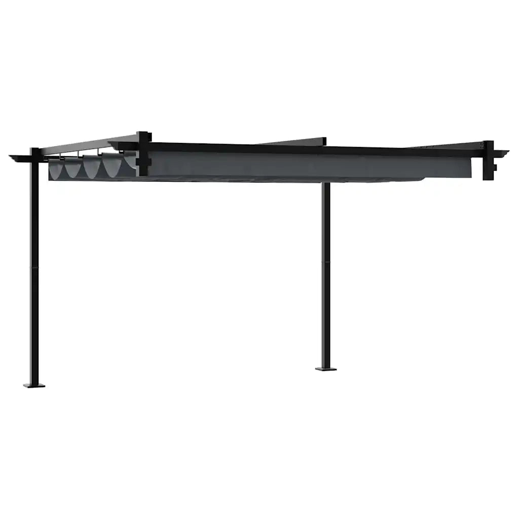 vidaXL Gazebo a Muro Antracite Acciaio