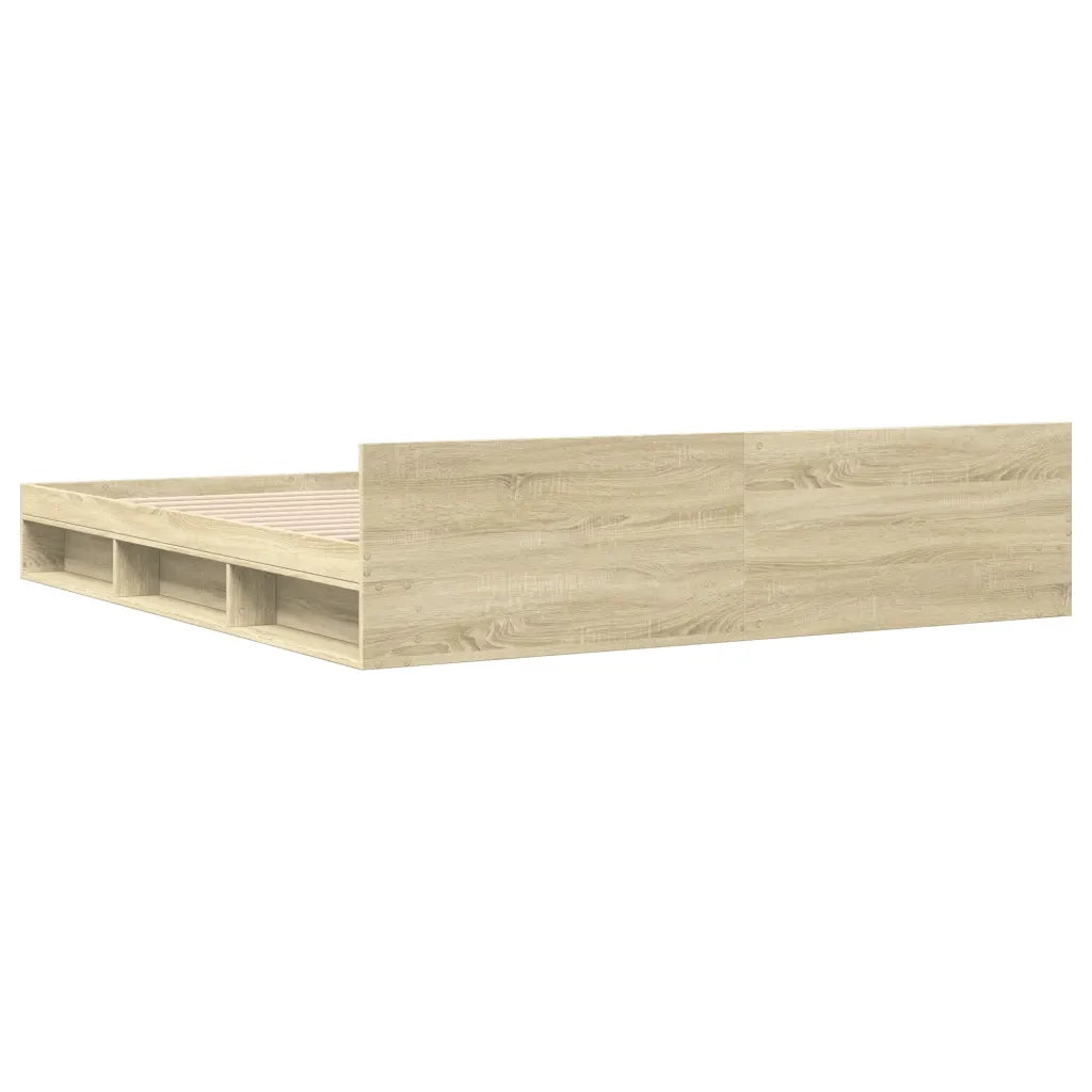 Giroletto Cassetti Rovere Sonoma 200x200 cm Legno Multistrato
