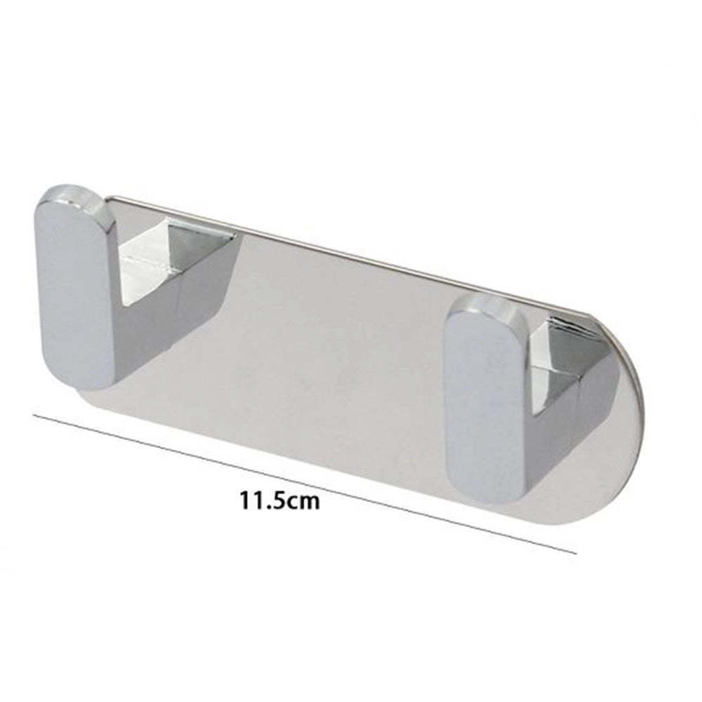 Trade Shop - Appendiabiti Con 2 Ganci Appendino Portasciugamano Bagno Casa Cucina Cromato 59731 -