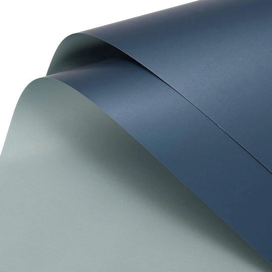 Pacchetto di Carta per Fiori Impermeabile Blu 22,8"x22,8" per Fiorista, Boquetto DIY e Artigianato - Pacchetto da 20