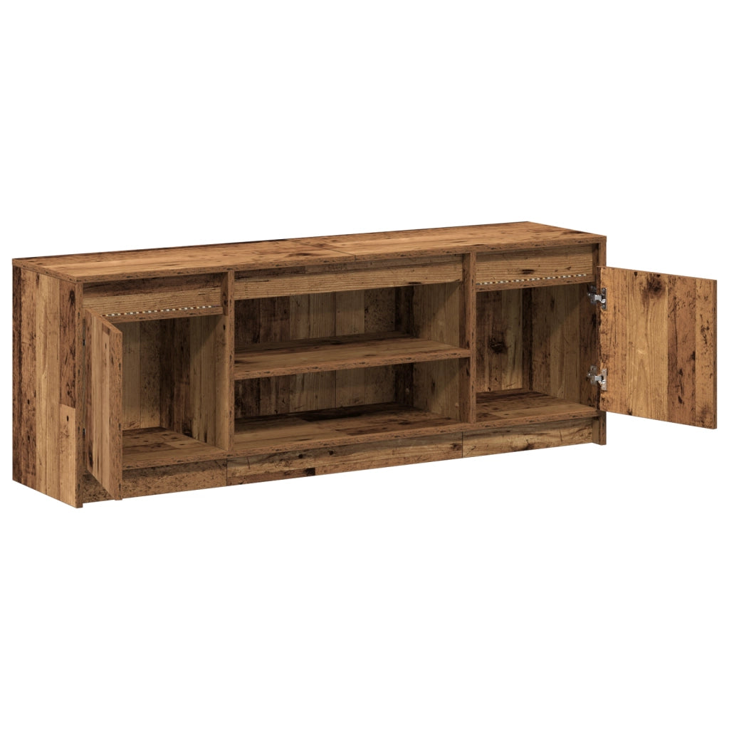 Mobile TV con LED Legno Old 139.5x34x50 cm Legno Ingegnerizzato