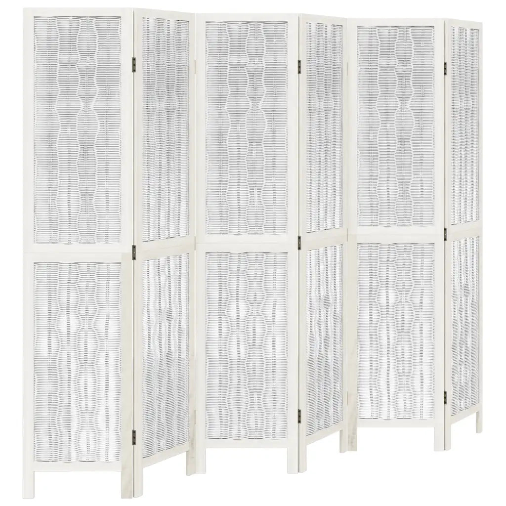 Divisorio Ambienti | Divider per stanze | Paravento 6Pannelli Bianco Legno Massello di Paulownia
