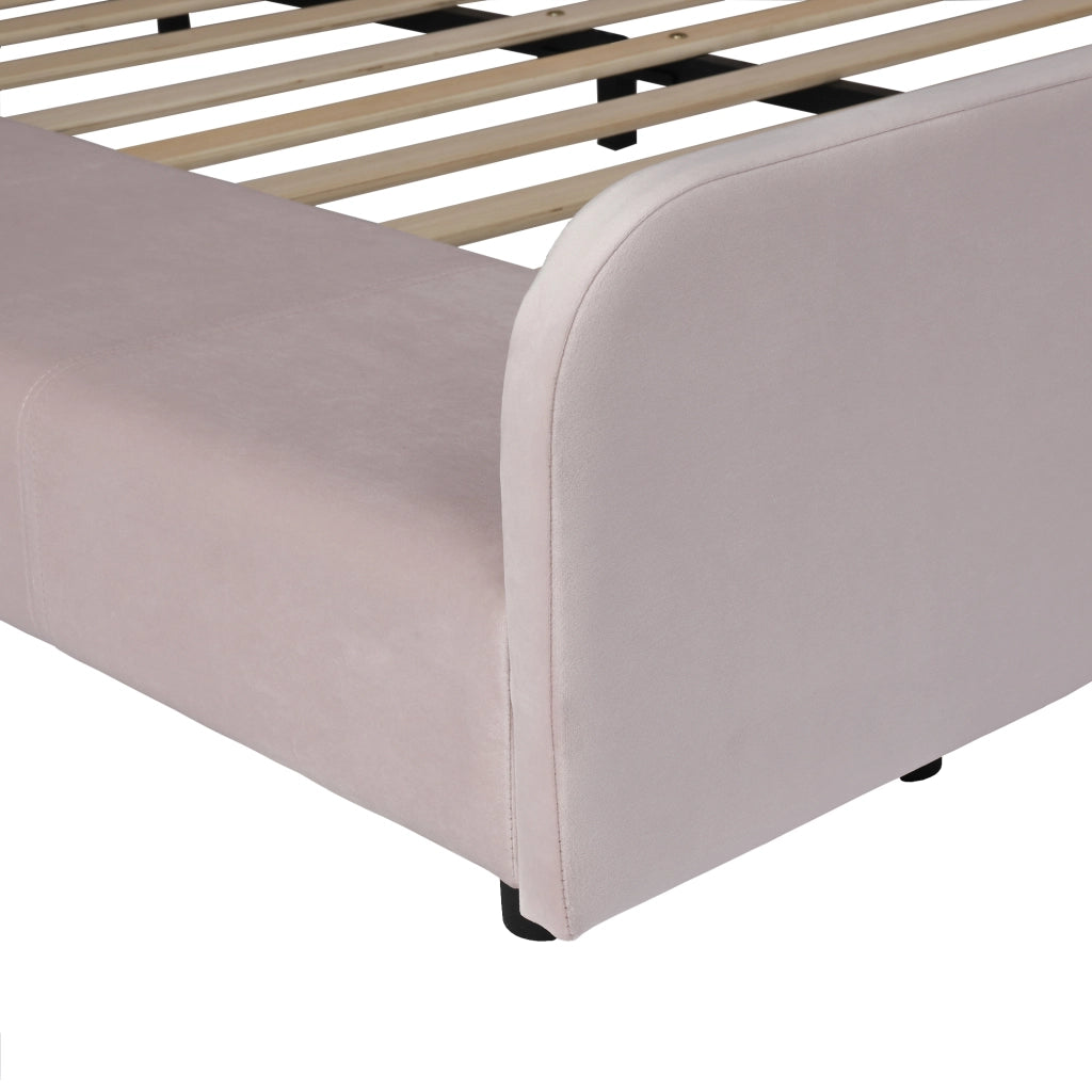 Letto Combinato 140 x 200 cm; Letto Singolo - Scrivania; Sgabello e Mensola - Rosa