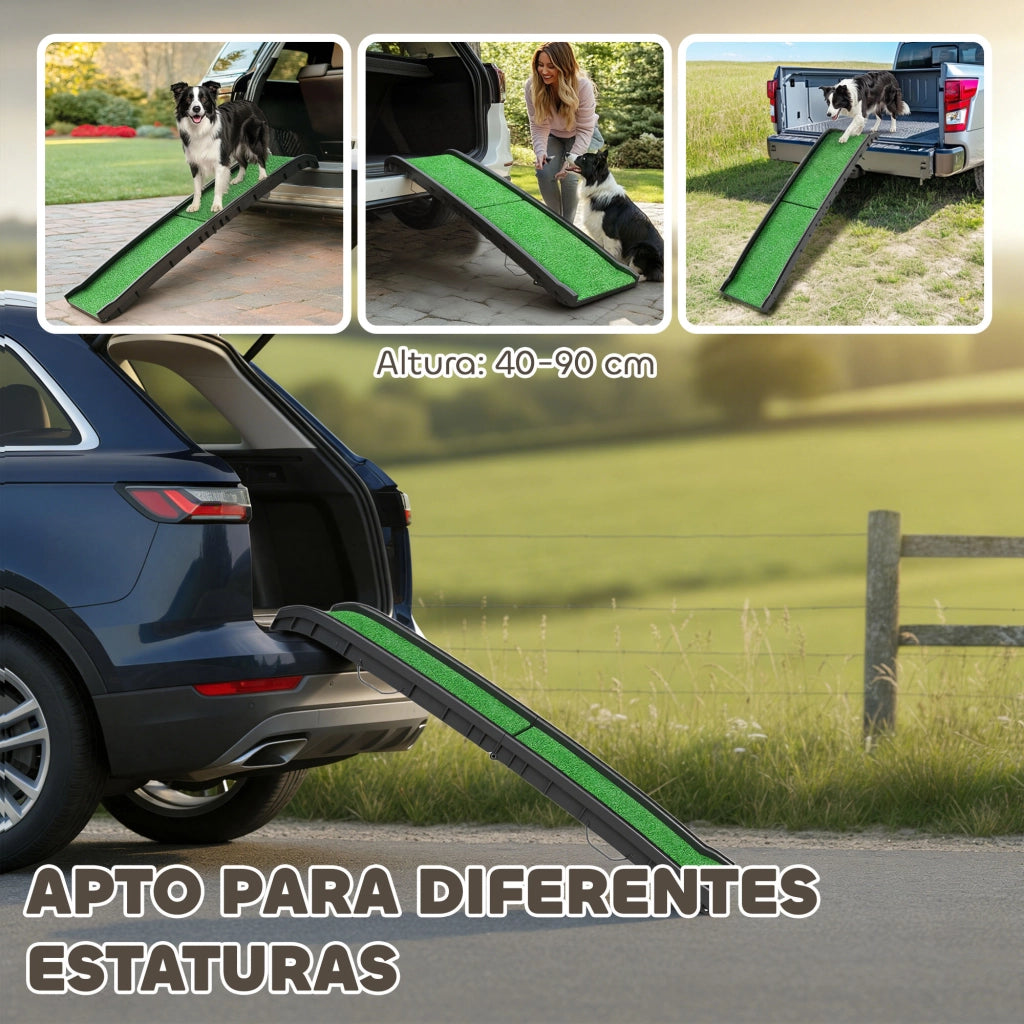 Rampa per Cani con Erba Sintetica Pieghevole ¨C Minimal ¨C Verde 155 cm
