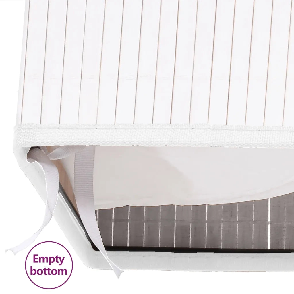 Cesto Portabiancheria in BambÃ¹ Bianco 83 L cod mxl 51435
