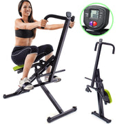 Attrezzo Total Fitness 85x45x120 cm Allenamento Palestra Cardio Addominali Crunch con Display Struttura in Acciaio