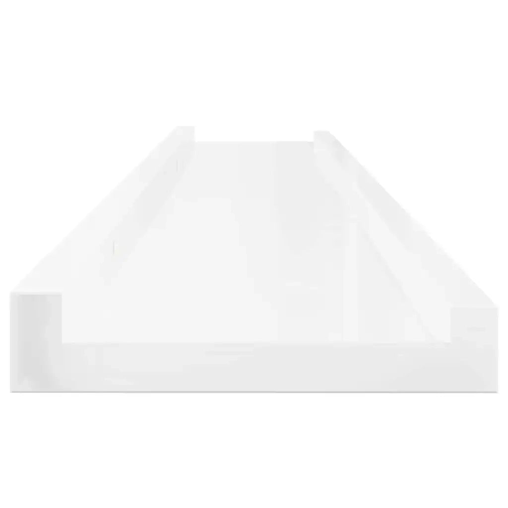 Mensole da Parete 2 pz Bianco Lucido 100x9x3 cm 326651