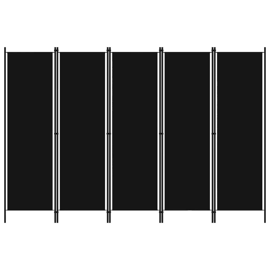 Paravento a 5 Pannelli Nero 250x180 cmcod mxl 97023