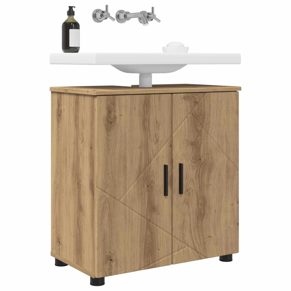 Mobile da Bagno con porta Rovere artigianale 61 x 35 x 64 cm 883293