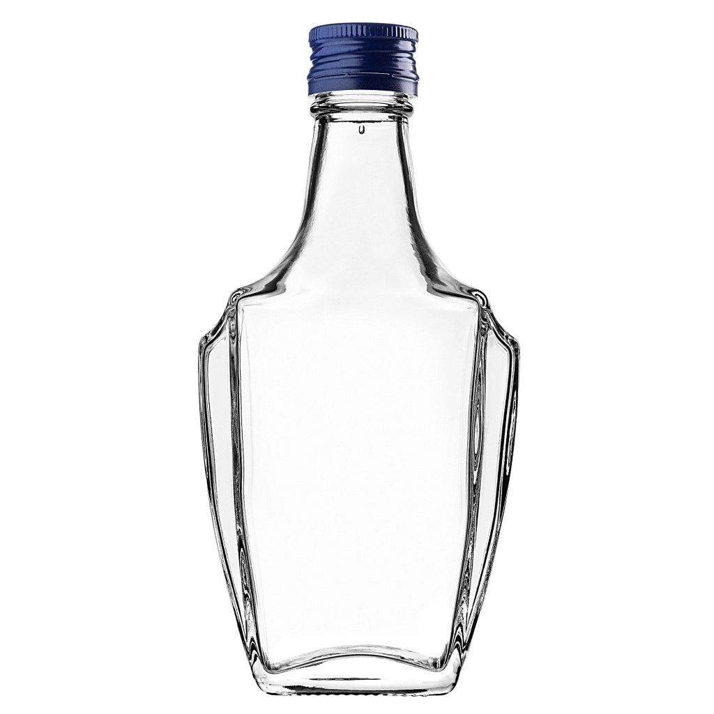 KADAX Bottiglia in Vetro per Tintura 250ml Con Tappo Blu Navy 10pz.
