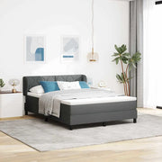 Letto a molle con materasso Grigio scuro 140 x 200 cm Tessuto 3340088