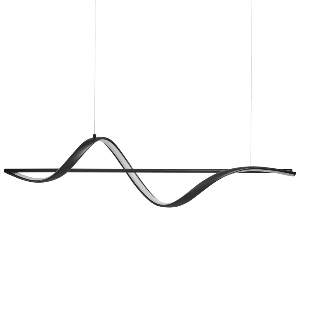 Lampada a sospensione a LED in metallo nero Design moderno Illuminazione d'accento
