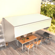 Tenda da Sole Retrattile Manuale con Parasole 6x3 m Crema cod mxl 43733