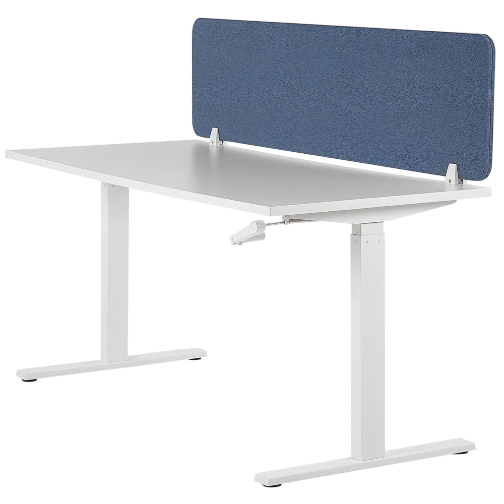 Pannello Divisorio Blu Fonoassorbente 120 x 40 cm in Plastica PET per Scrivania