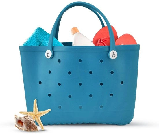 Borsa da Spiaggia Waterresistente - Gomma - Lavabile - Esterna - Borsa a Mano - Per Spiaggia/Barca/Piscina - Borsa da Spiaggia