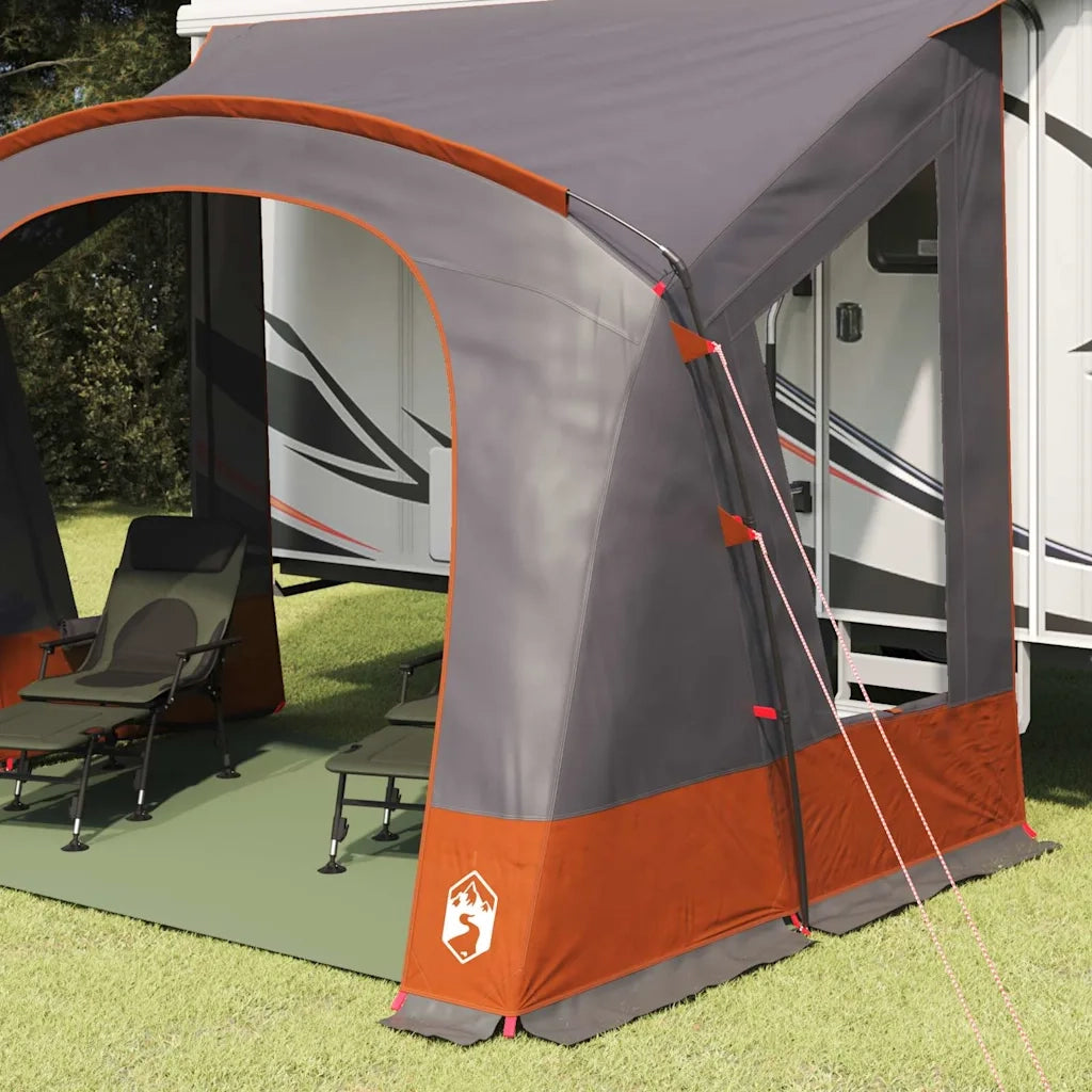 Tenda da Carovana per 3 Persone con tetto Grigio e arancione 42001082