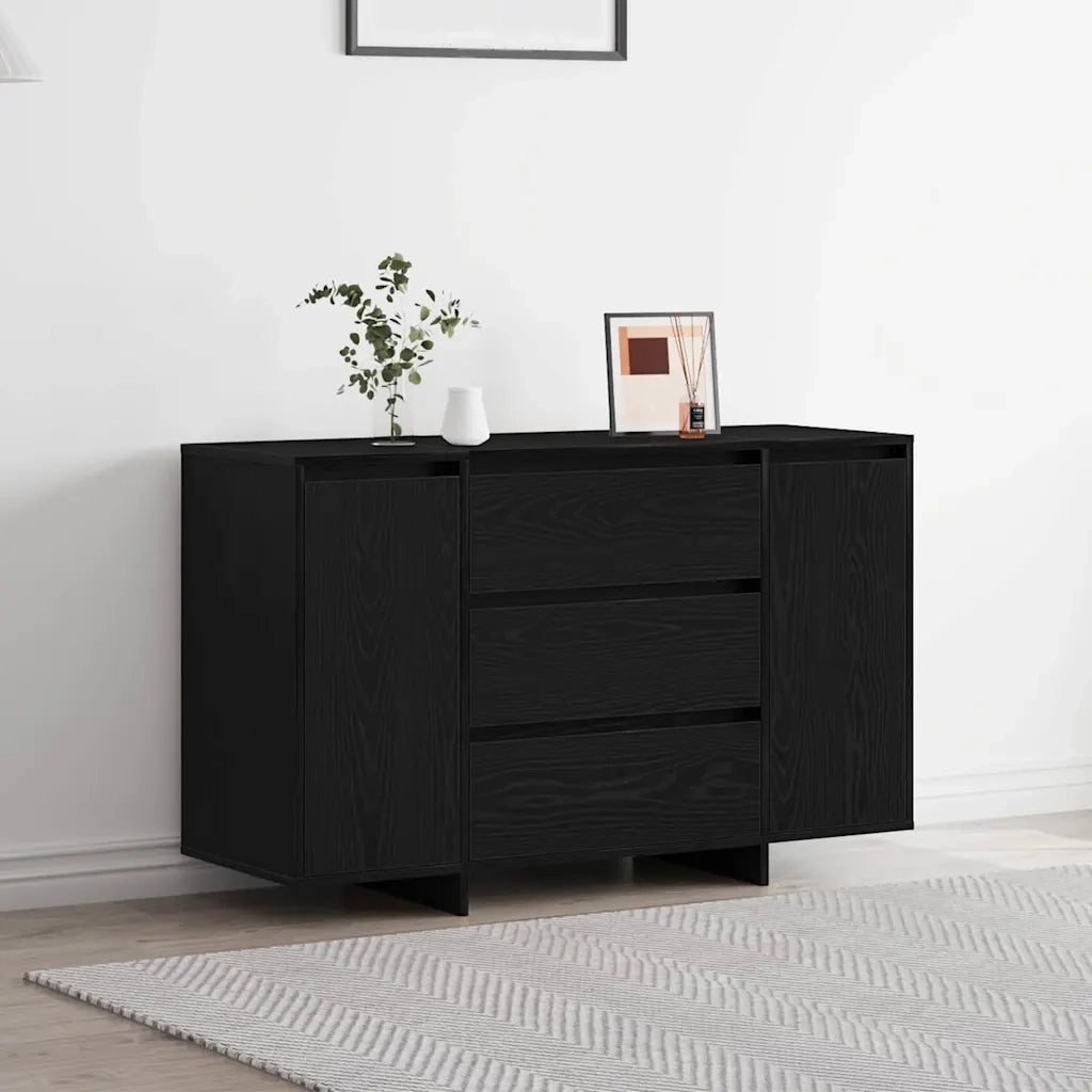 Credenza Rovere Nero 120 x 41 x 75 cm Legno multistrato 3333915