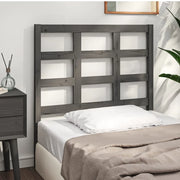 Testiera per Letto Grigia 105,5x4x100 cm Legno Massello di Pino 817877
