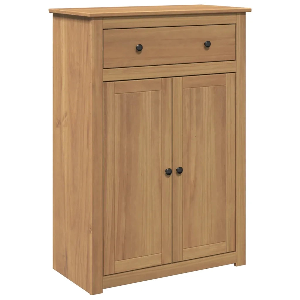Scarpiera PANAMA 80x40x114 cm Legno Massello di Pino 4016391