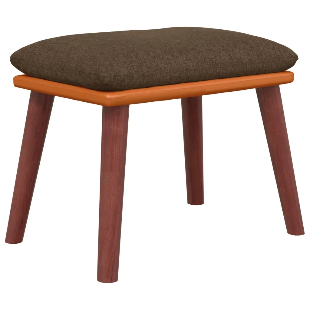 Poggiapiedi Marrone 45x29,5x35 cm in Tessuto e Similpelle 341482