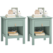 Comodino con cassetto e ripiano aperto ¨C zephmum ¨C Verde 45x40x55 cm