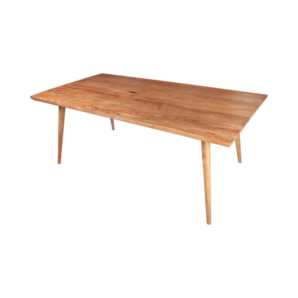 Tavolo da pranzo SCANI 200 cm – Piano in legno massello di acacia verniciato e struttura abbinata