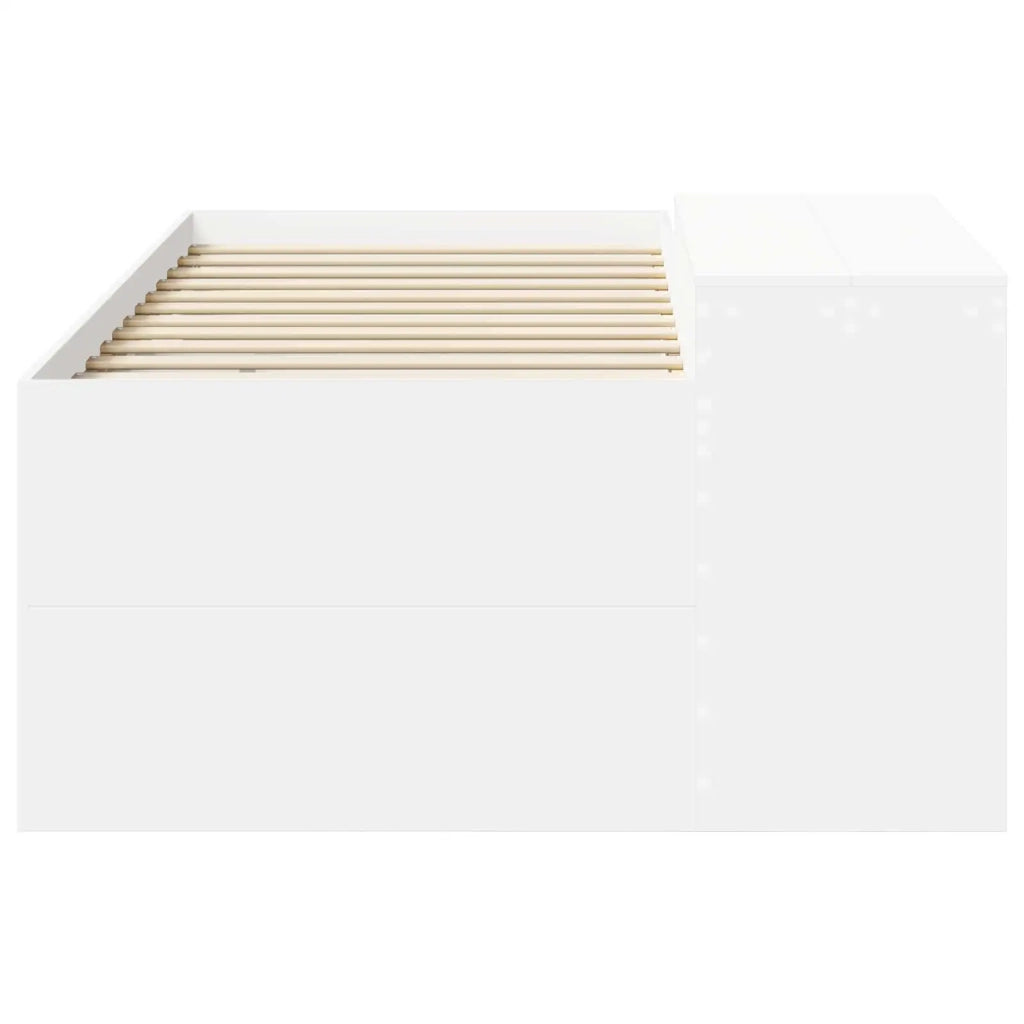 Letto alto per bambini con scrivania Bianco 75 x 190 cm