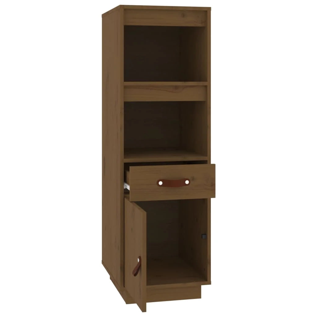 Buffet credenza cassettiera armadio mobile contenitore organizer cucina soggiorno salotto alto 34 x 40 x 108,5 cm legno di pino massiccio marrone 02_0034752