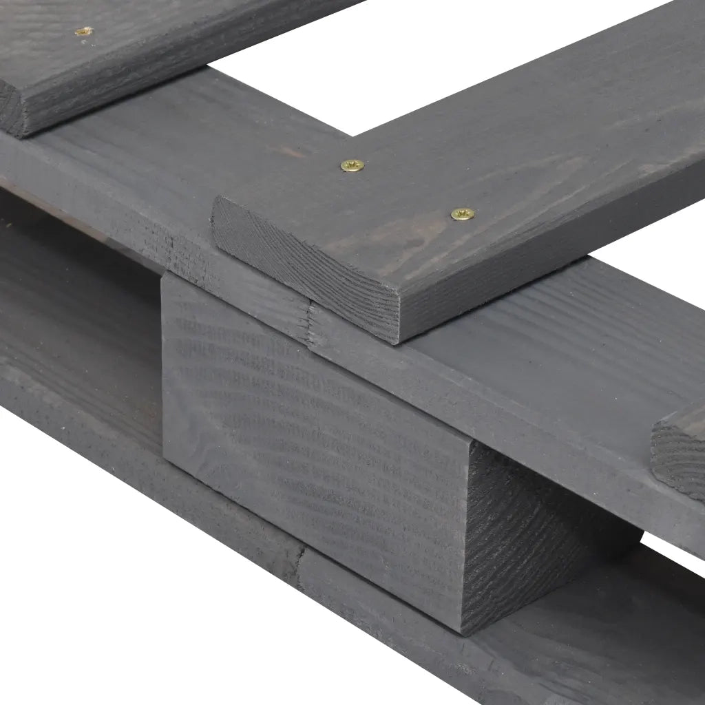 Giroletto senza Materasso Grigio 160x200 cm Legno Massello Pino 3281583
