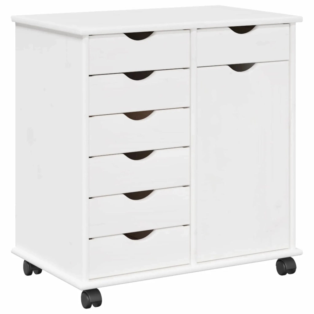 Mobile con Ruote con ruota Bianco 63,5 x 39 x 65,5 cm