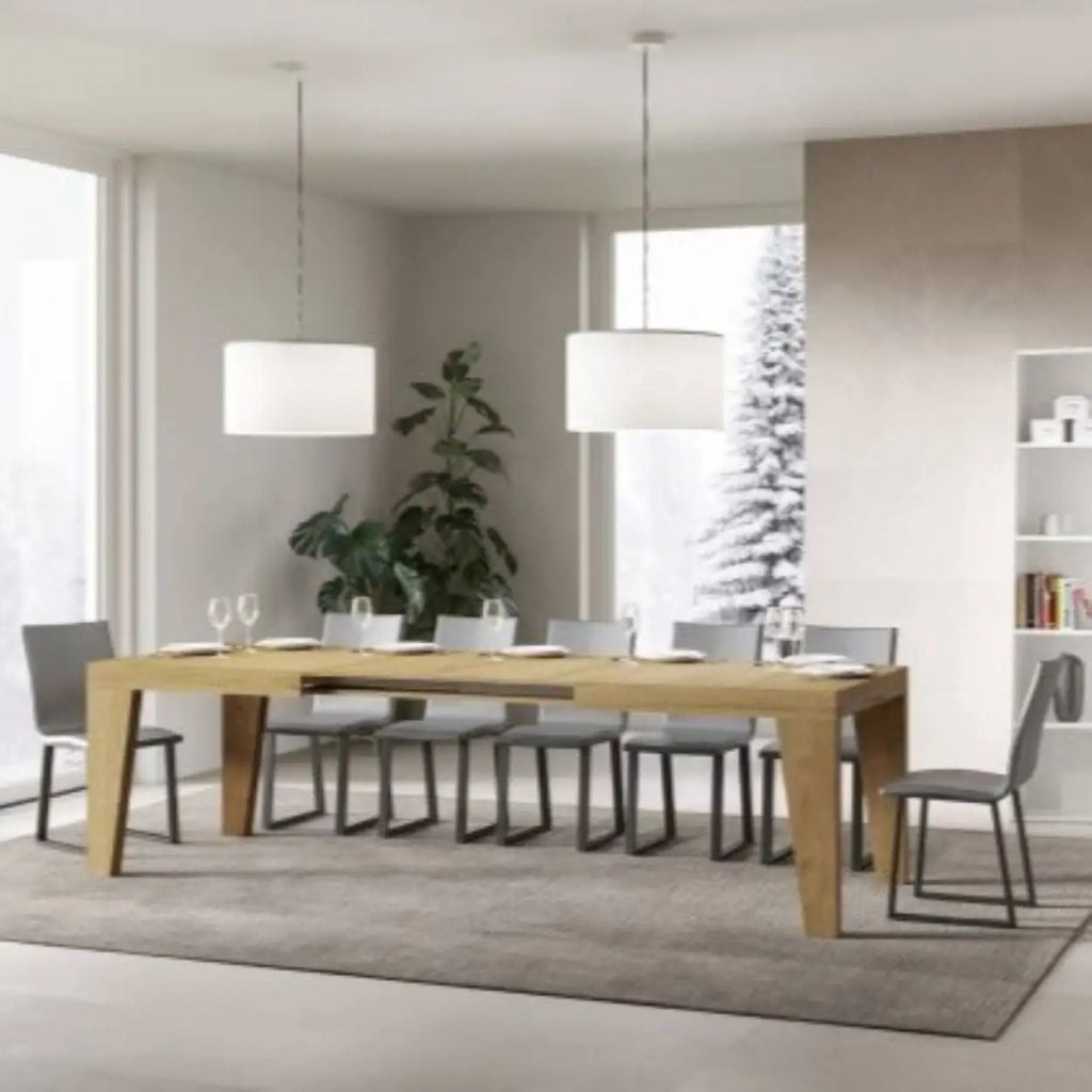 Tavolo allungabile 160/264x90 cm Naxy colore quercia natura