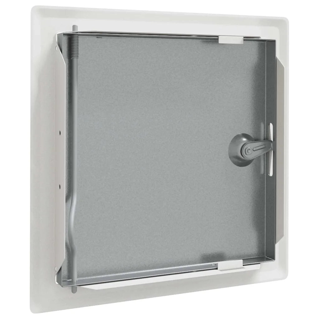 vidaXL Pannello di Accesso 2 pcs Bianco 20 x 20 cm Acciaio