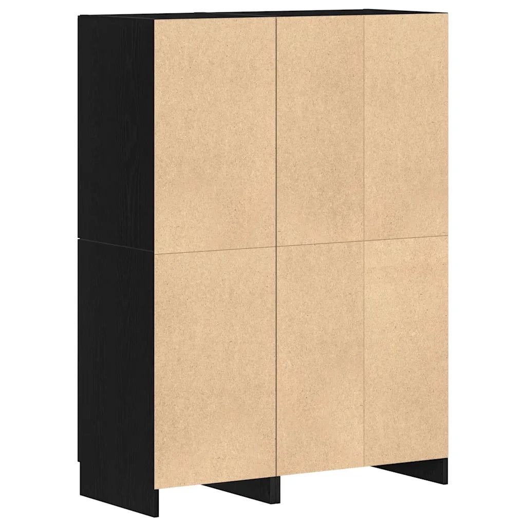 Set di Mobili da Cucina 2 pz Nero in Truciolato