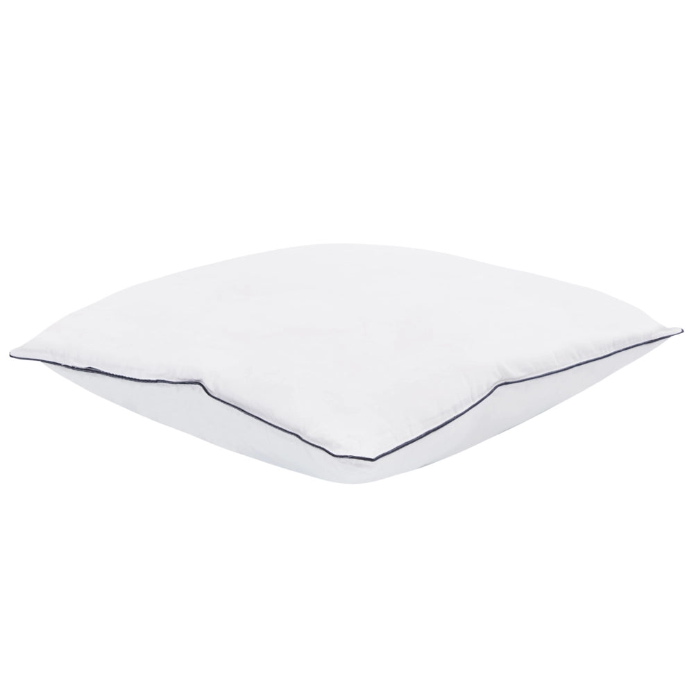 Set di 2 guanciali in cotone di Japara bianco imbottitura in microfibra di cotone 80 x 80 cm alto profilo design tradizionale