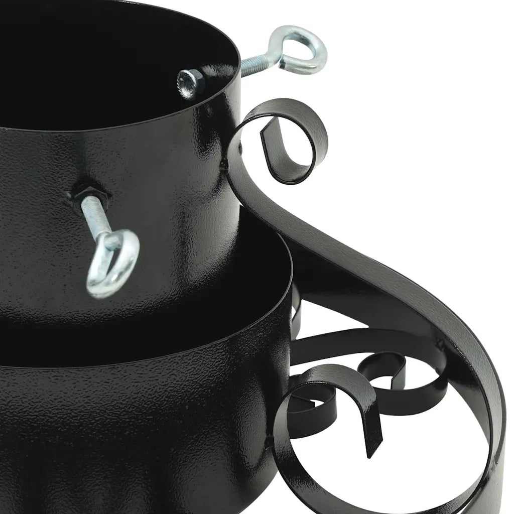 Supporto per Albero di Natale Nero 40 x 40 x 21 cm Acciaio