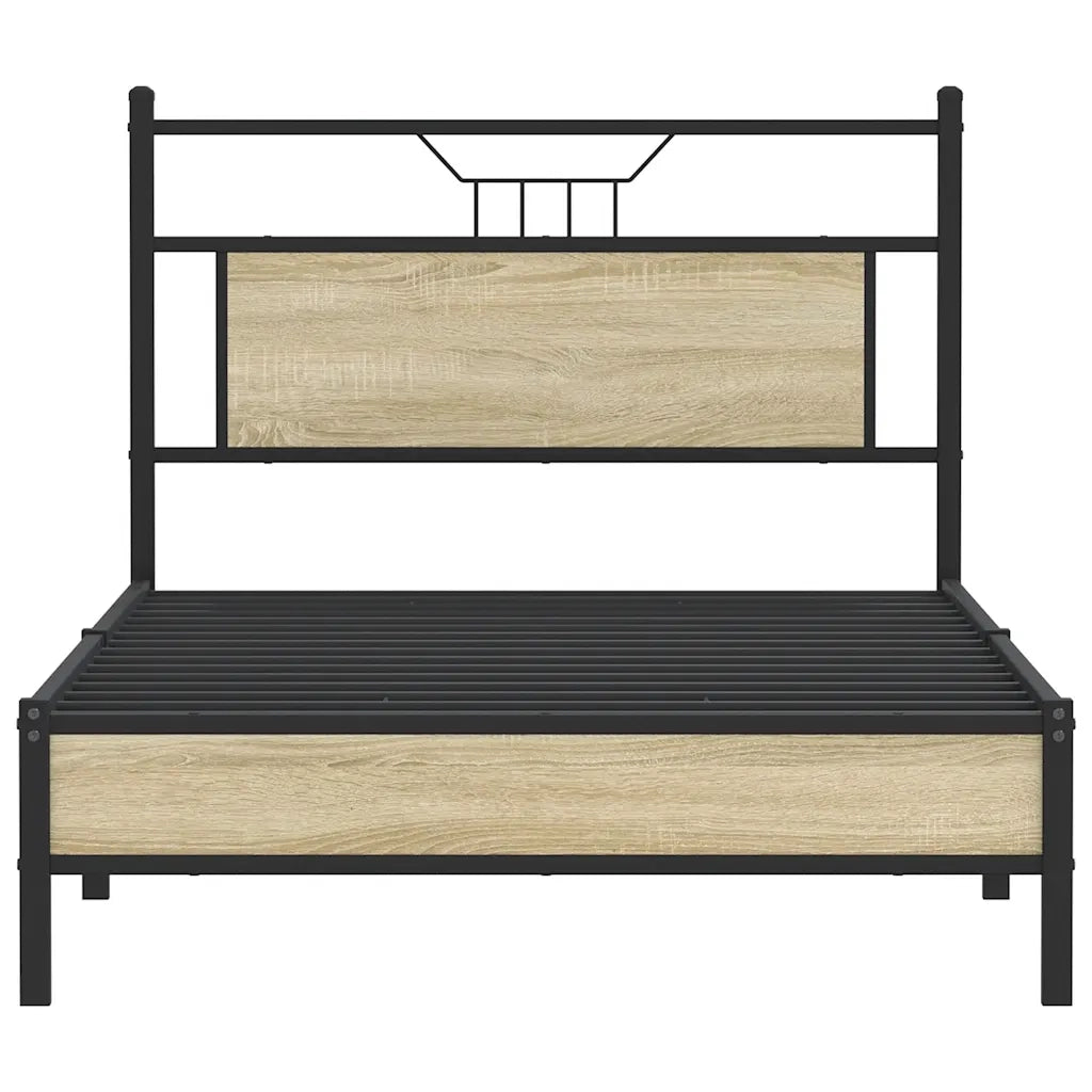 vidaXL Giroletto senza Materasso Rovere Sonoma 100x200cm in Truciolato