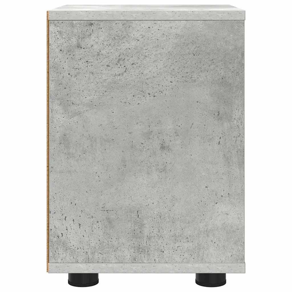 Comodini con cassetto 2 pcs Grigio cemento 30,5 x 30 x 43 cm