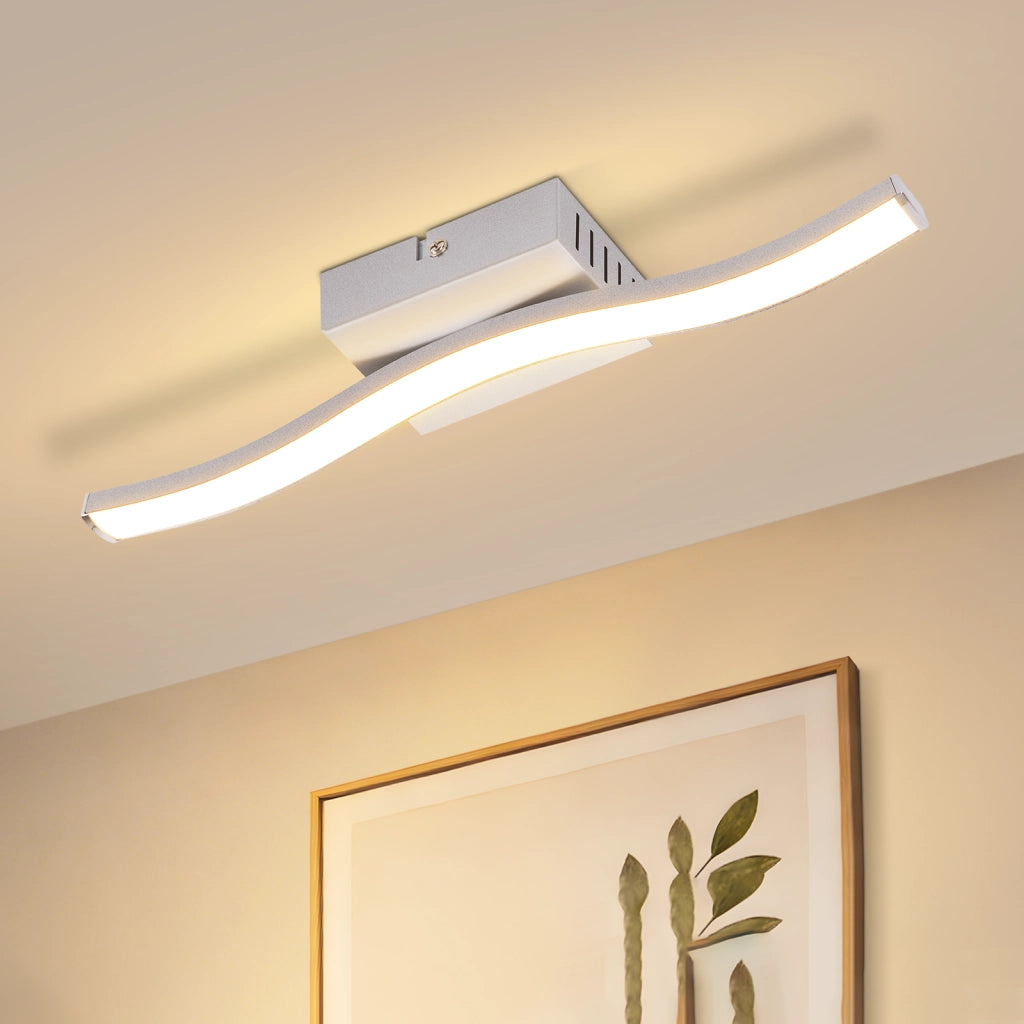 ZMH Plafoniera LED argento 6W moderna plafoniera bianco caldo 3000K per soggiorni camere da letto cucine e corridoi