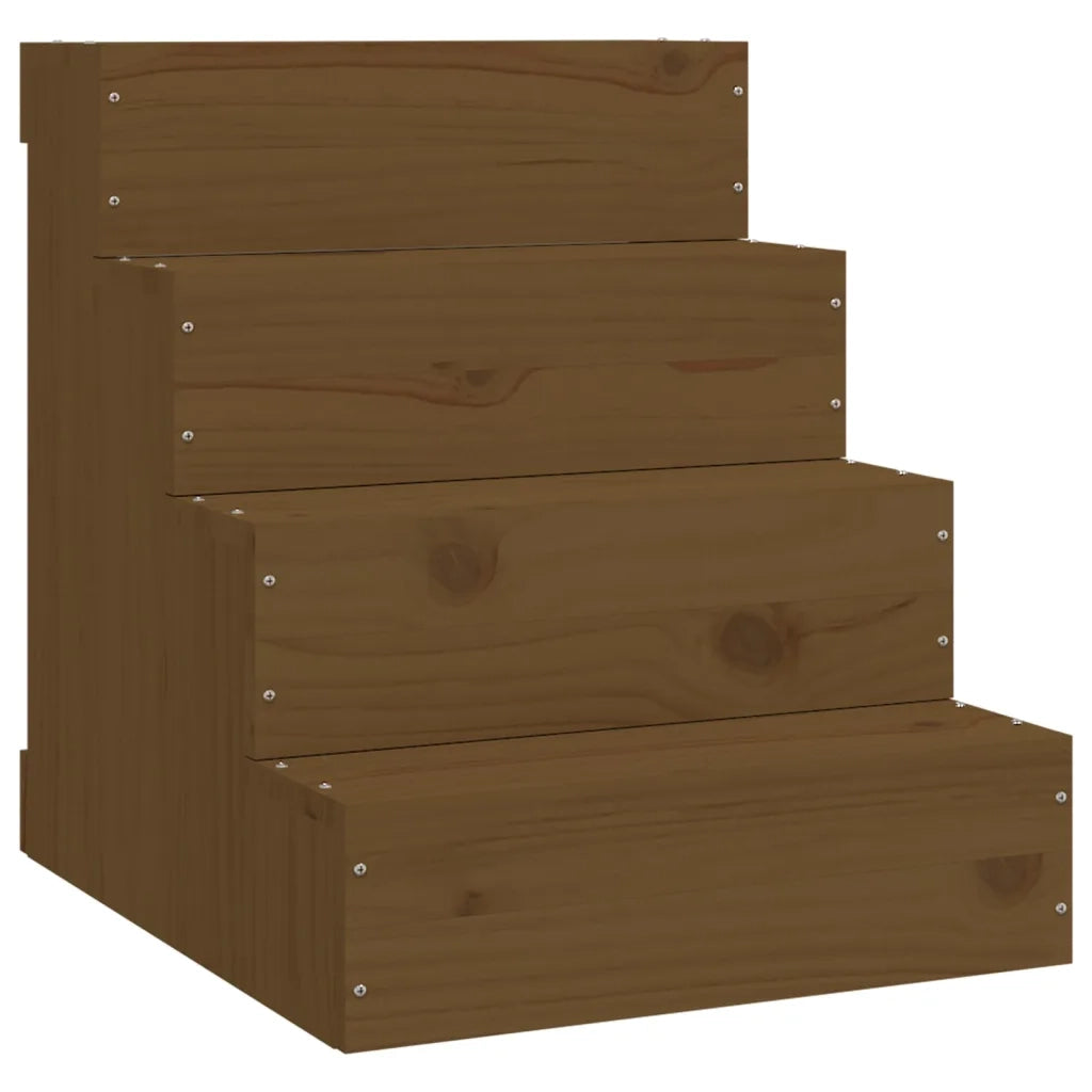 Scala per Animali Ambra 40x49x47 cm in Legno Massello di Pino 822469
