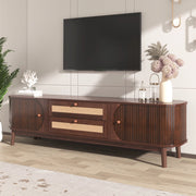 Mobile TV con Ante e Cassetti in Legno con Rattan ¨C MINIMAL ¨C Stile Country