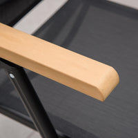 Set Tavolo e 4 Sedie da Giardino in Alluminio e Texteline Nero