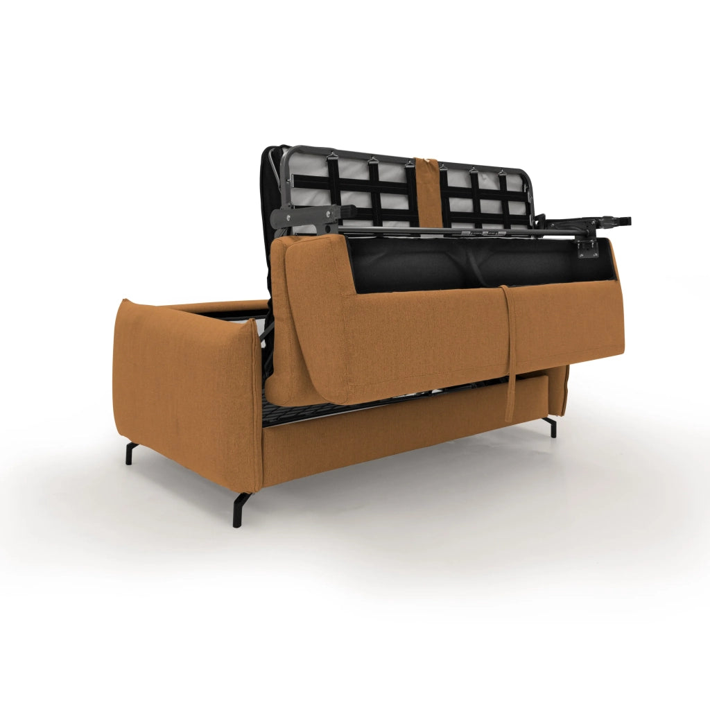 Scarlet Divano letto in tessuto misto cotone impermeabile T19 215 cm (mat.160x197) arancio